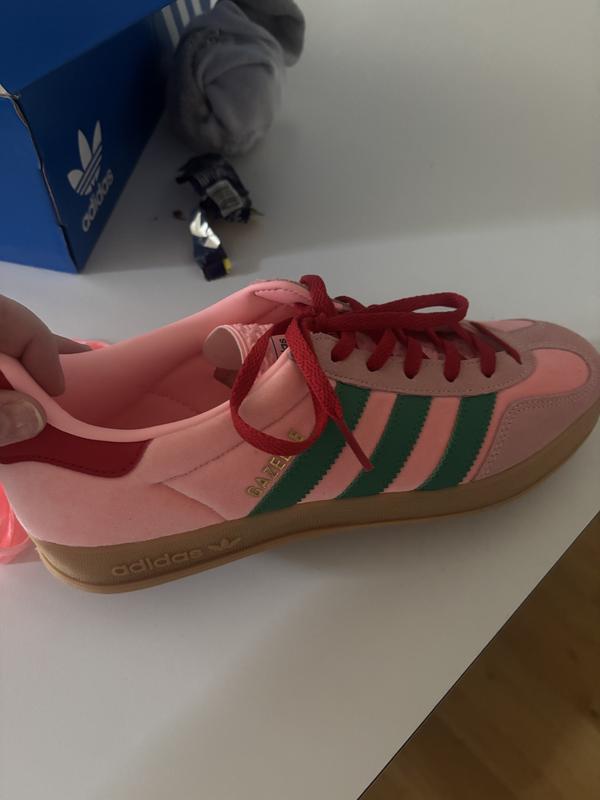adidas Originals Gazelle Indoor Womens Court Green/Glow Pink