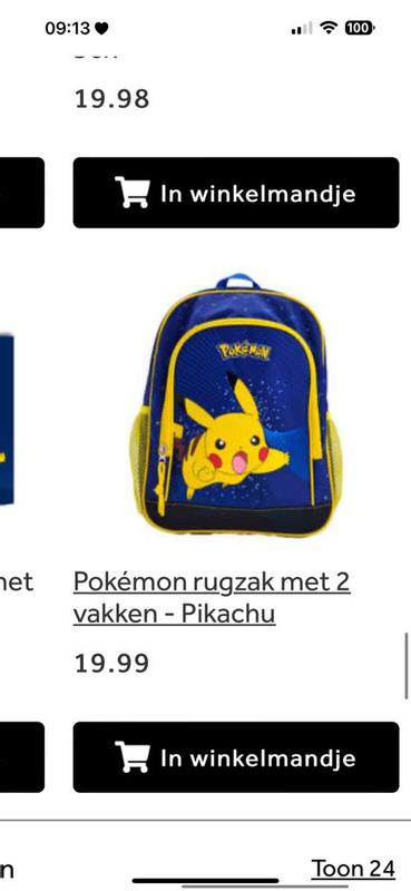 Pokemon best sale rugzak intertoys