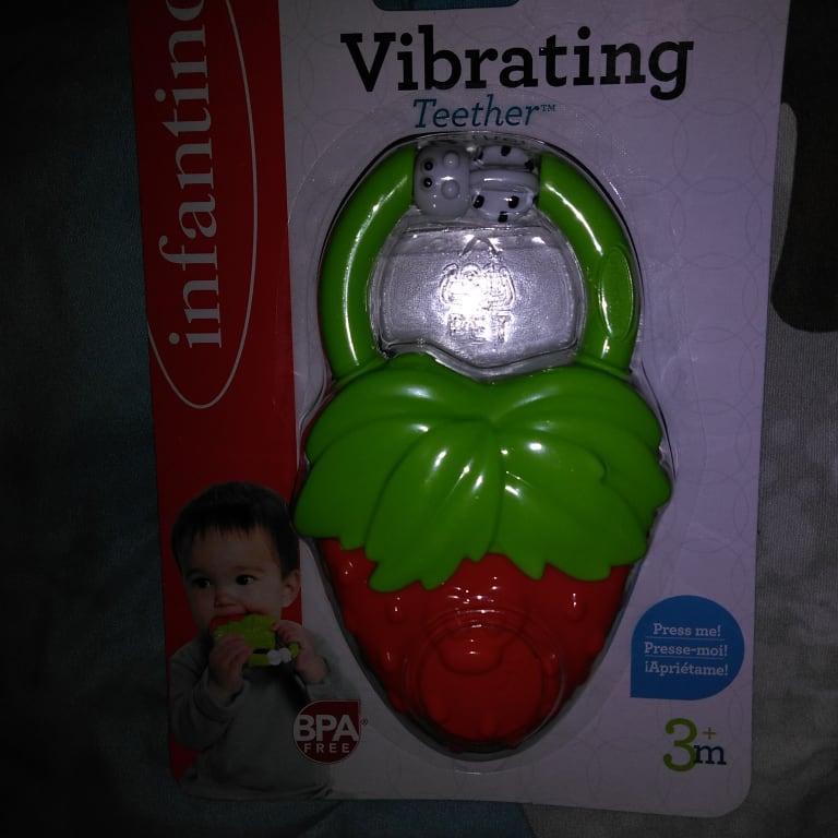 strawberry teething toy