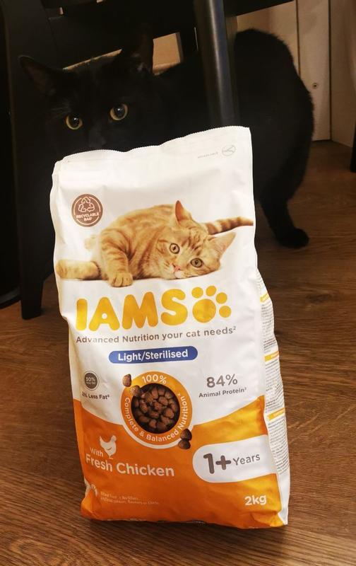 Iams light cat food best sale