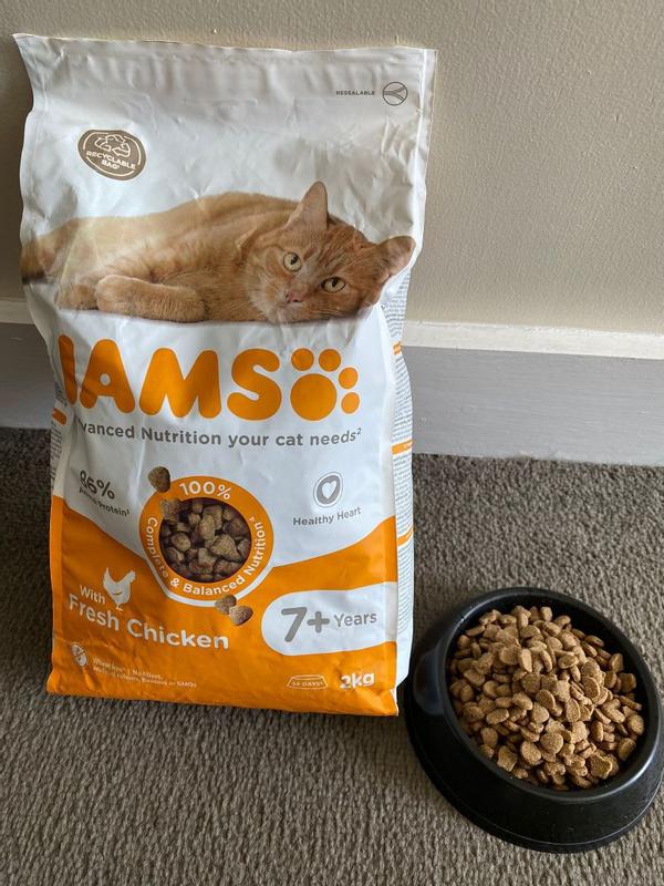 Iams Cat Food Senior With Chicken 800G