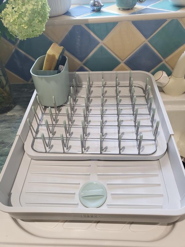 Extend™ Expandable Dish Drainer (Green/Stone) by Joseph Joseph