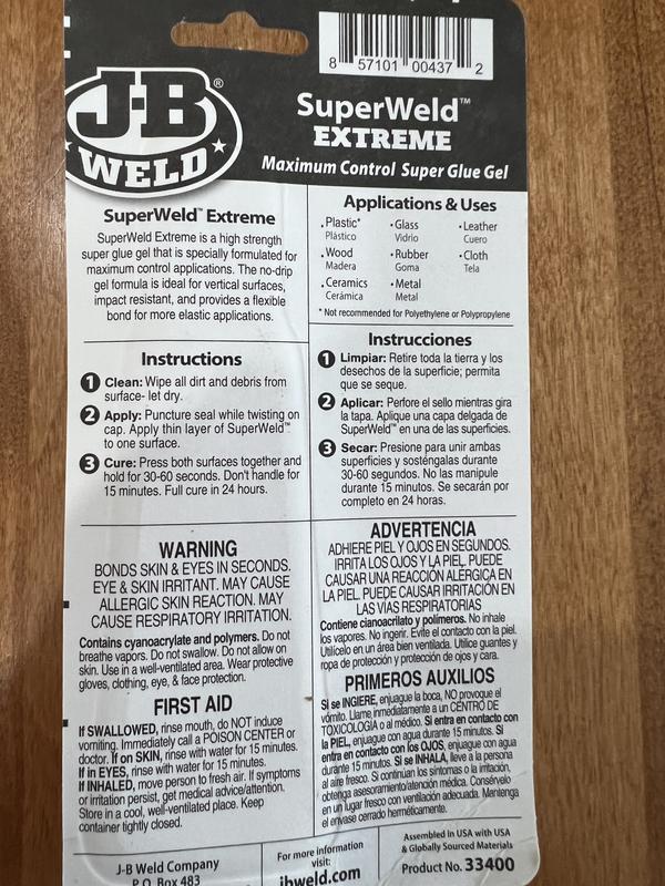 J-B SUPERWELD (Back)