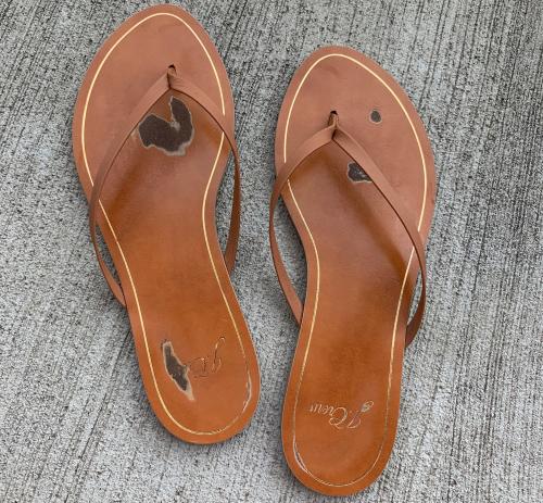j crew leather sandals