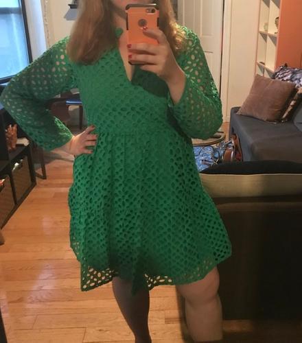 J.Crew: Tiered Popover Dress In Embroidered Eyelet For Women