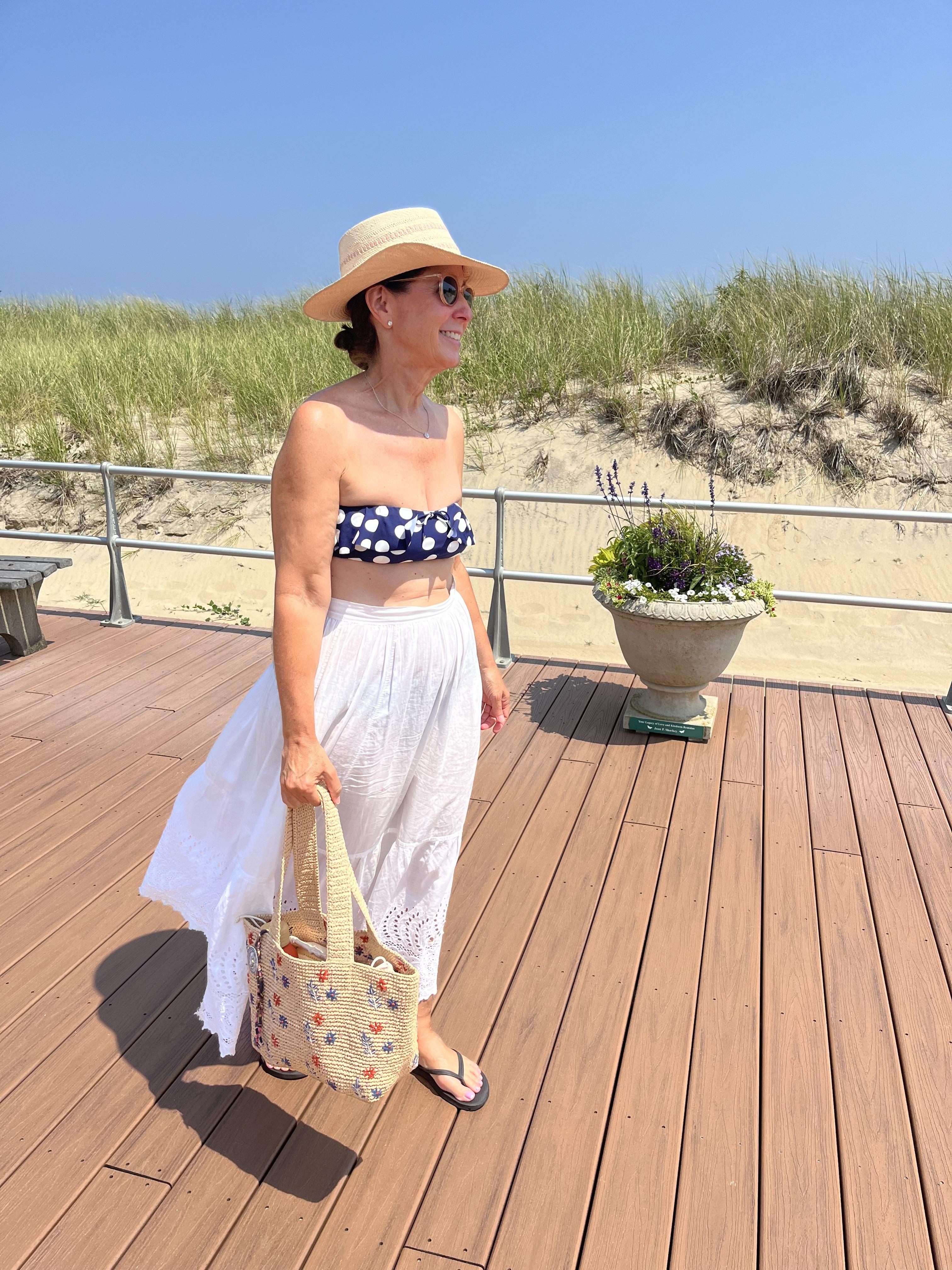Maryam Nassir Zadeh X J.Crew Ruffle Bandeau Bikini Top In Dot For