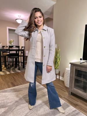 Factory: Wool-blend Lady Day Coat For Women