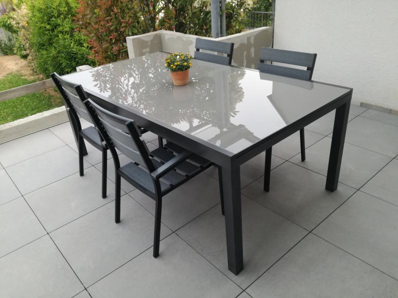 Merxx Gartentisch x 110 Grau Semi Rechteckig Aluminium kaufen cm Ausziehbar bei OBI cm 200/300