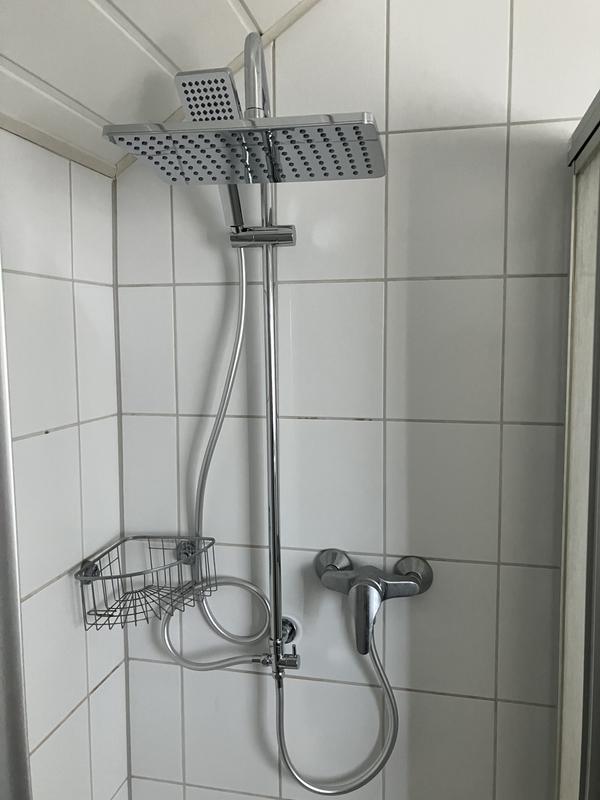 Schütte Duschsystem Mallorca Armatur und bei Kopfbrause mit OBI Chrom kaufen Handbrause ohne