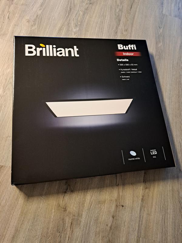 Brilliant LED-Deckenaufbau-Paneel Buffi Eckig 40 cm x 40 cm Schwarz kaufen  bei OBI | Panels