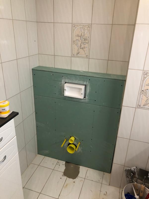 WC Vorwandelement Spülkasten Wand Unterputz Toilette Platte Ähnlich Geberit 