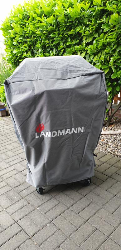 LANDMANN Premium Wetterschutzhaube Geeignet für den GRILLCHEF Gasbräter Profi 4 BR 60 x 96 x 120 cm Aus robustem Polyestergewebe & Wasserdicht