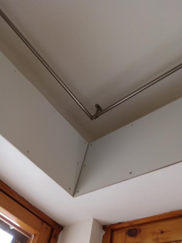 Warmhm Connettore per asta per tende angolari: connettore a gomito a cerniera per tende da finestra resistente regolabile per tende da finestra da 19 mm