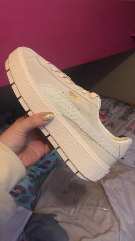 puma suede platform trace whisper white 