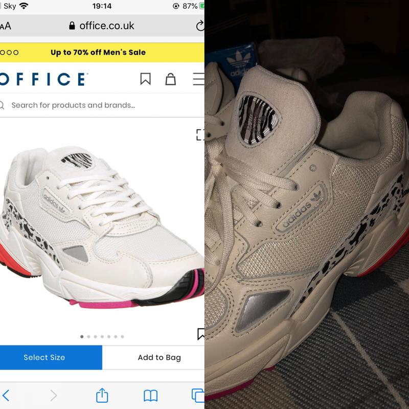 falcon trainers off white shock pink silver animal