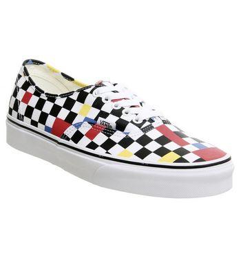 vans classic slip on trainers geometric black true white