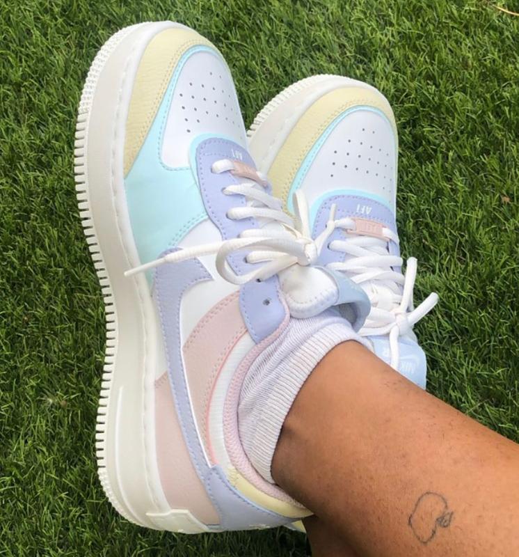 nike air force 1 shadow trainers ghost glacier blue fossil rose