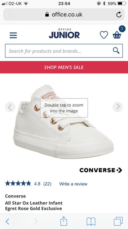 converse all star ox leather infant egret rose gold