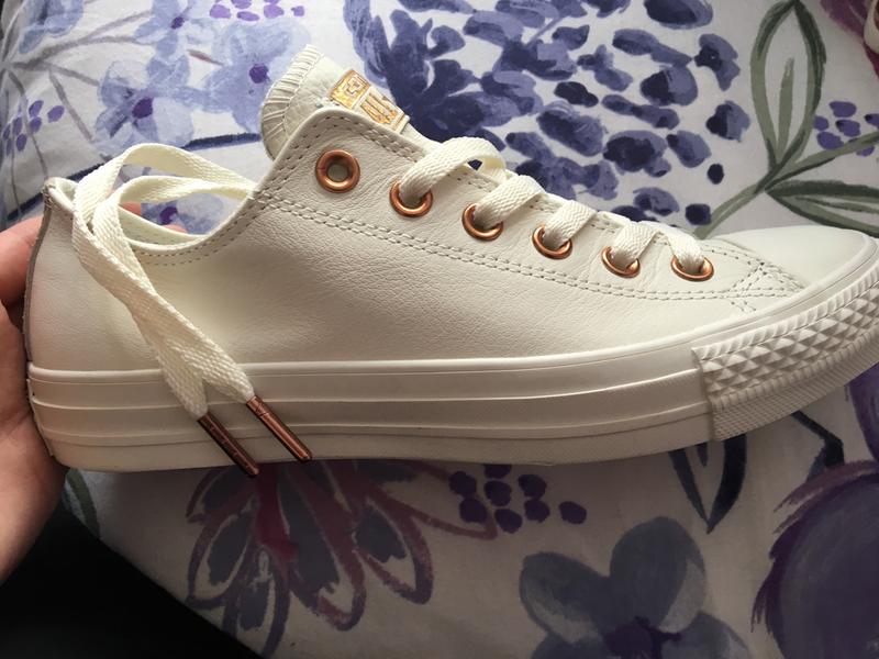 converse all star low leather egret rose gold exclusive