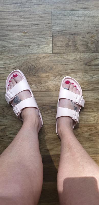 rose birkenstocks eva