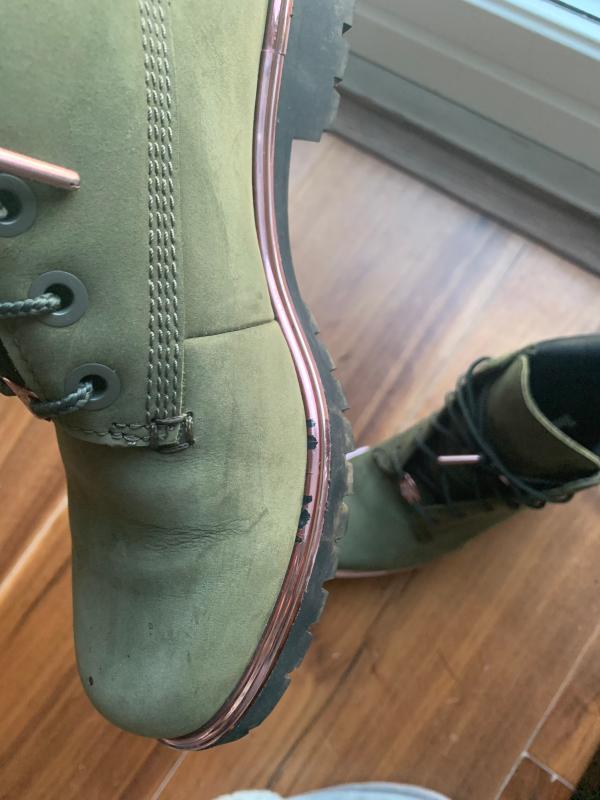 timberland slim premium 6 inch boots black rose gold rand