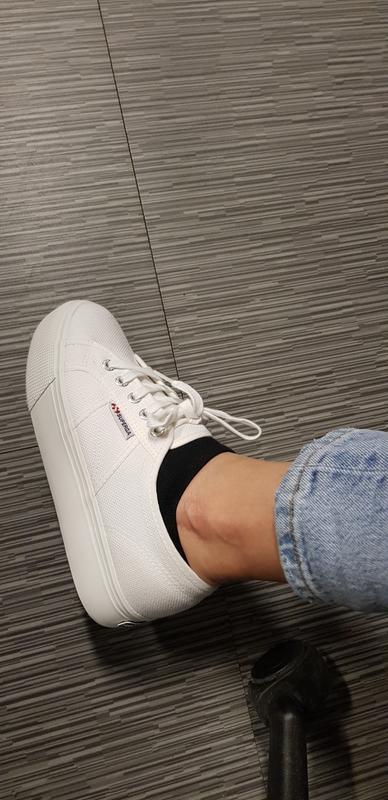 superga 2790 linea flatform chunky trainers in white