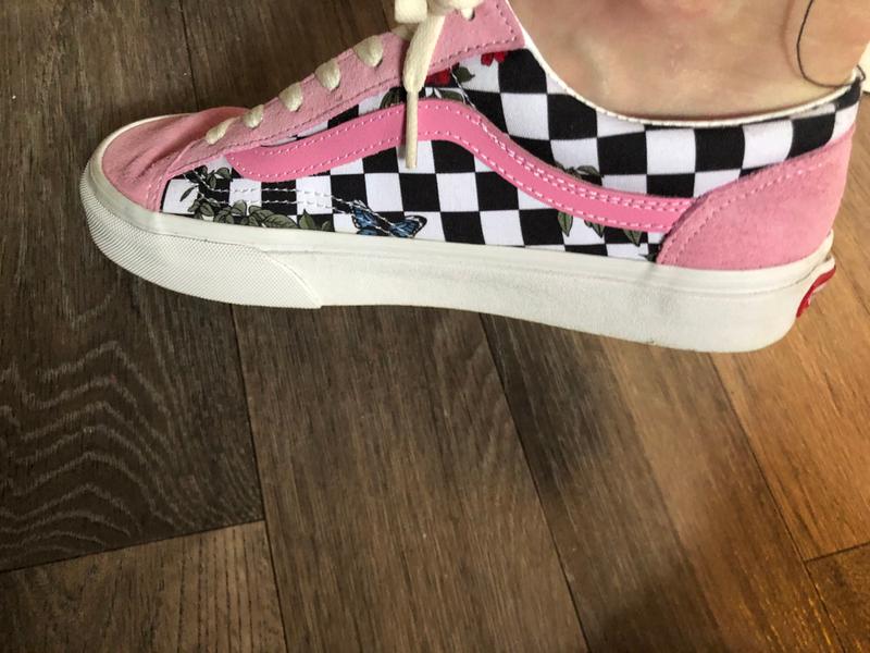 vans style 36 trainers rosebloom multi marshmallow floral checkerboard ex