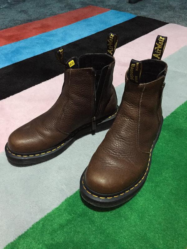 dr martens 2976 with zips brown