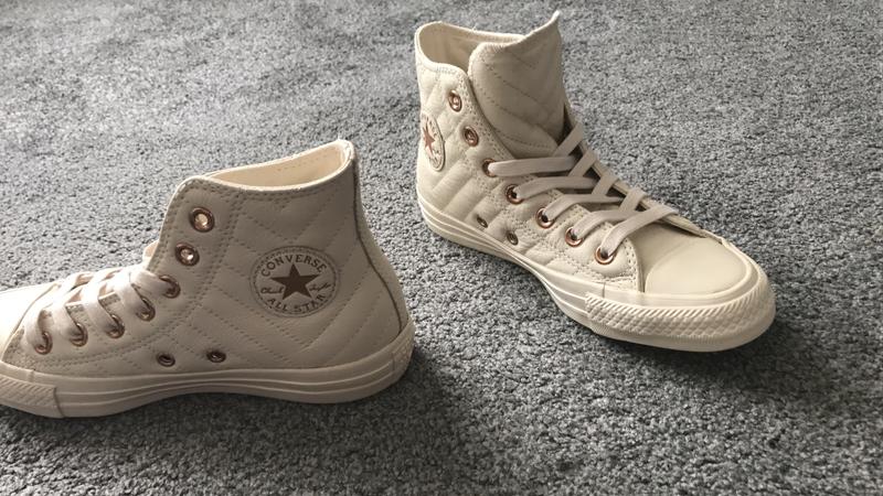 converse all star hi leather parchment rose quilted