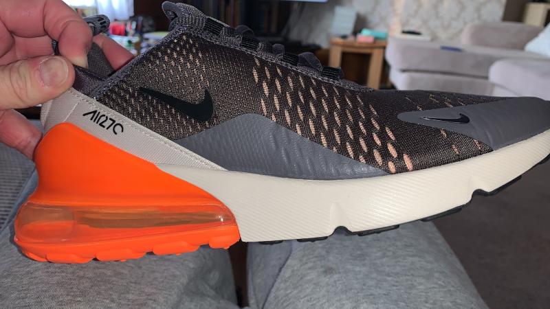 nike 270 grey and orange