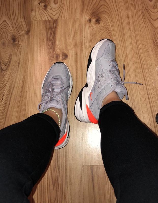 nike tekno grey orange