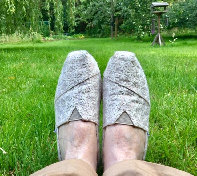toms natural daisy metallic