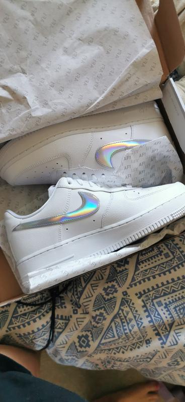 nike air force 1 07 trainers white irridescent f