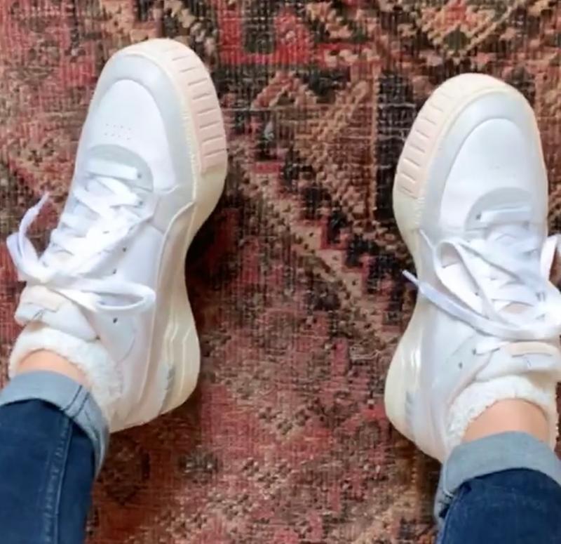 puma cali sport chunky white