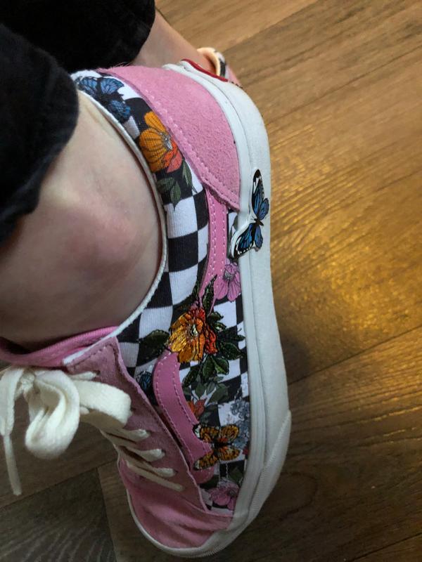 vans style 36 trainers rosebloom multi marshmallow floral checkerboard ex