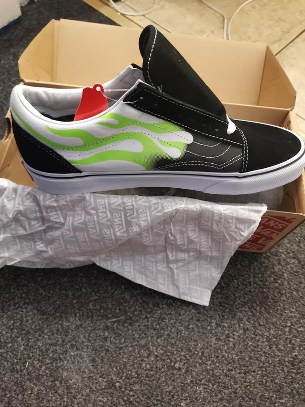 old skool green flame