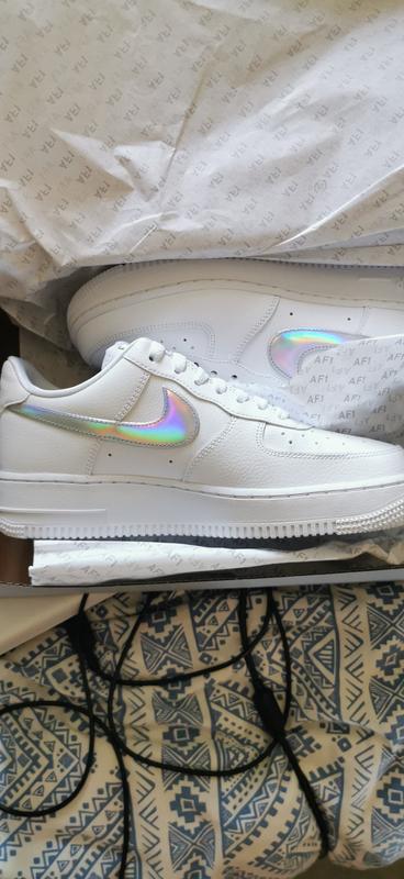 nike air force 1 07 trainers white irridescent f