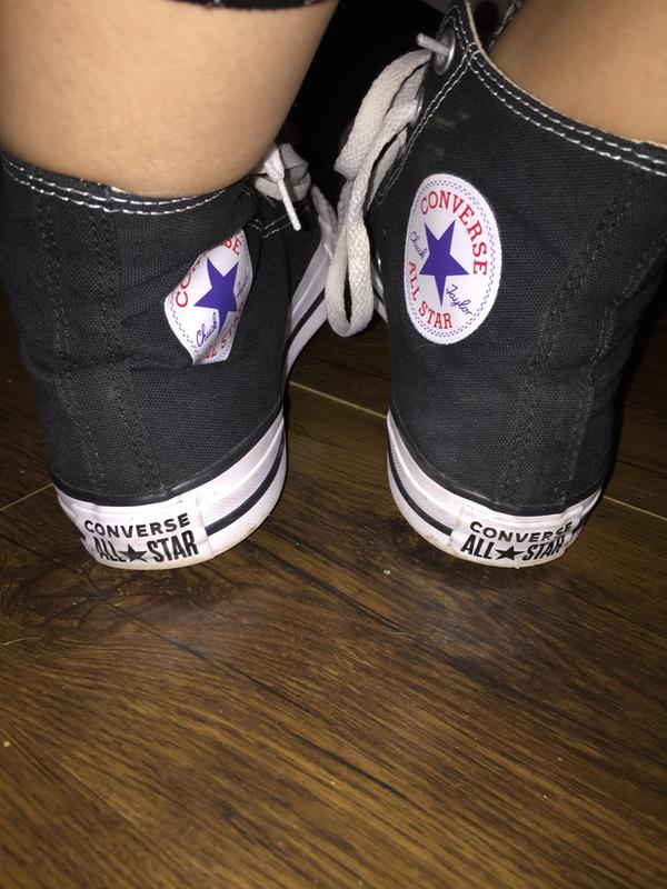 converse high tops black size 6