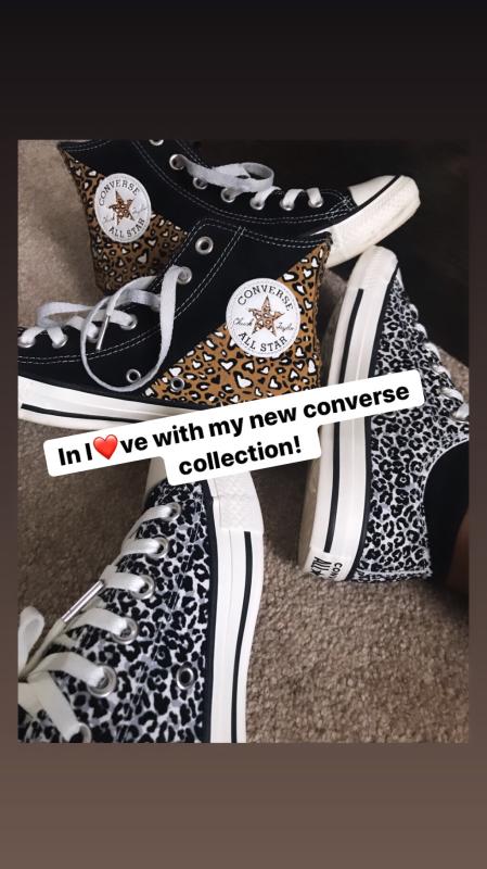 converse all star hi trainers split panel black egret exclusive