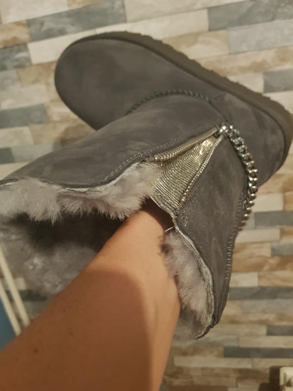 ugg classic short sparkle zip boot