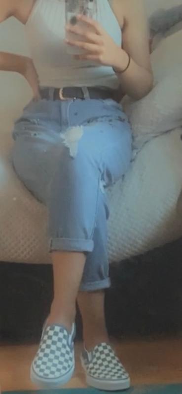 vans slip on blue mirage