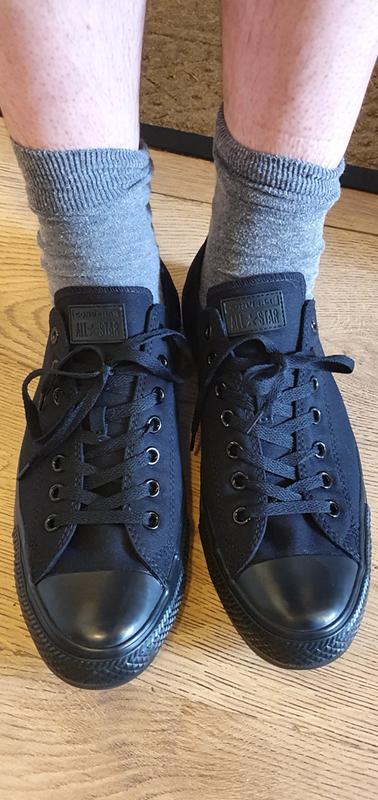 all star low black mono canvas