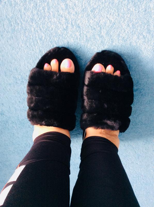 ugg black fluff yeah