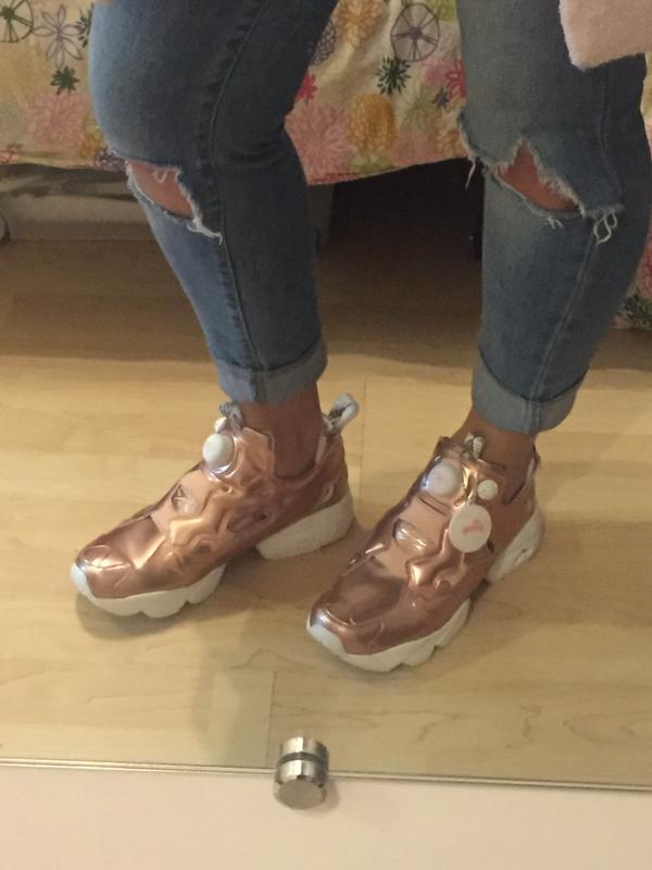 reebok insta pump fury rose gold
