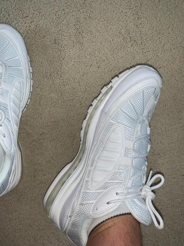 Nike Air Max 98 Trainers Pure Platinum White His Trainers