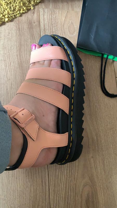 pink doc marten sandals