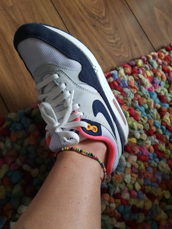 nike air max 1 pure platinum midnight navy racer pink