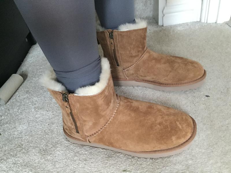 ugg mini double zip chestnut