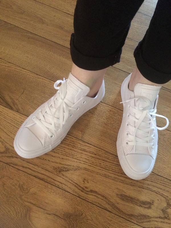 converse ox mono white