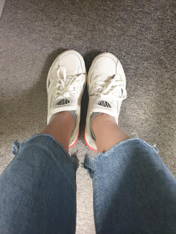 falcon trainers off white shock pink silver animal